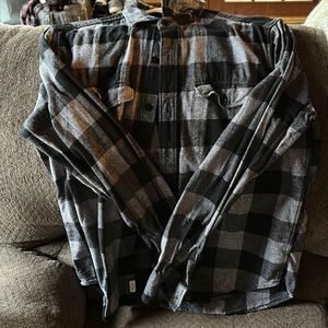 Mens American Eagle Black plaid flannel